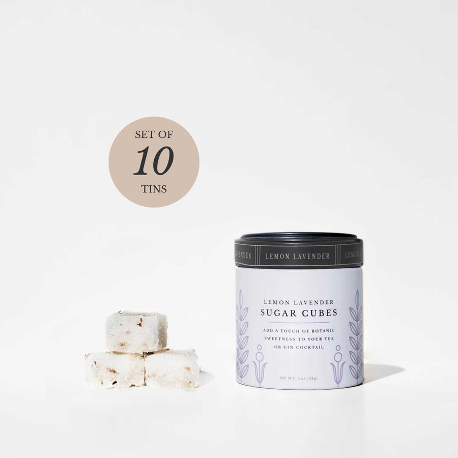 Lemon Lavender Sugar Cube Wedding Favors - Set of 10 Tins