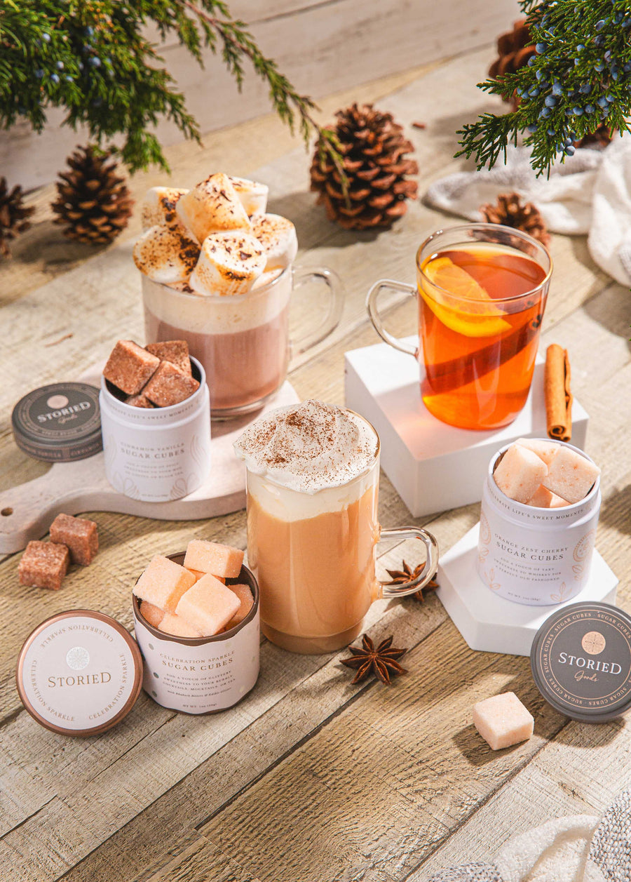 Fireside Trio -- Celebration Sparkle, Orange Cherry, & Cinnamon Vanilla Sugar Cubes