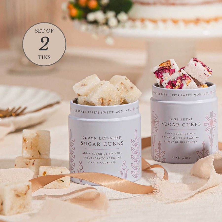 Twilight Tea Pair - Rose & Lemon Lavender Floral Sugar Cube