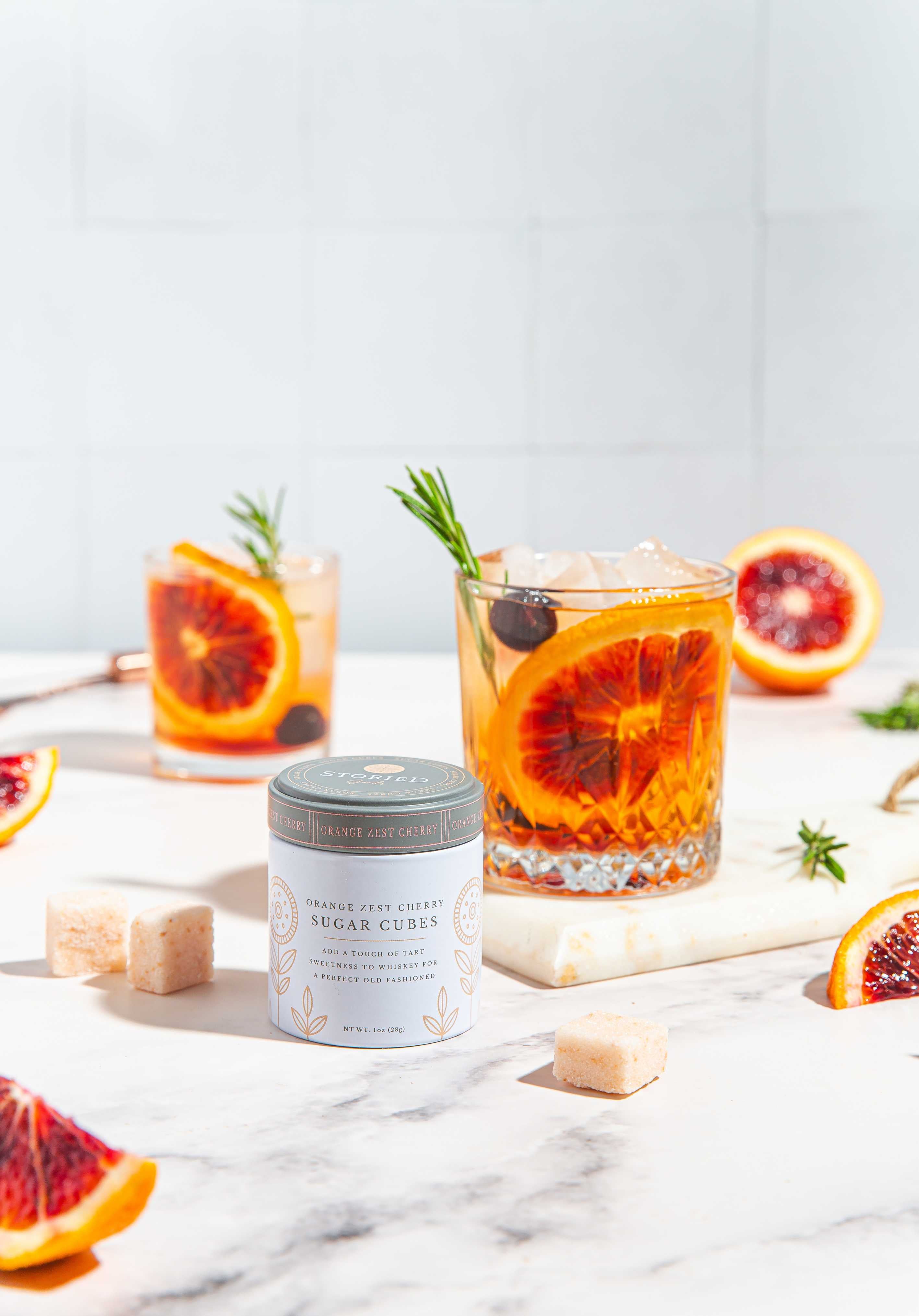 Orange-Cherry Sugar Cubes