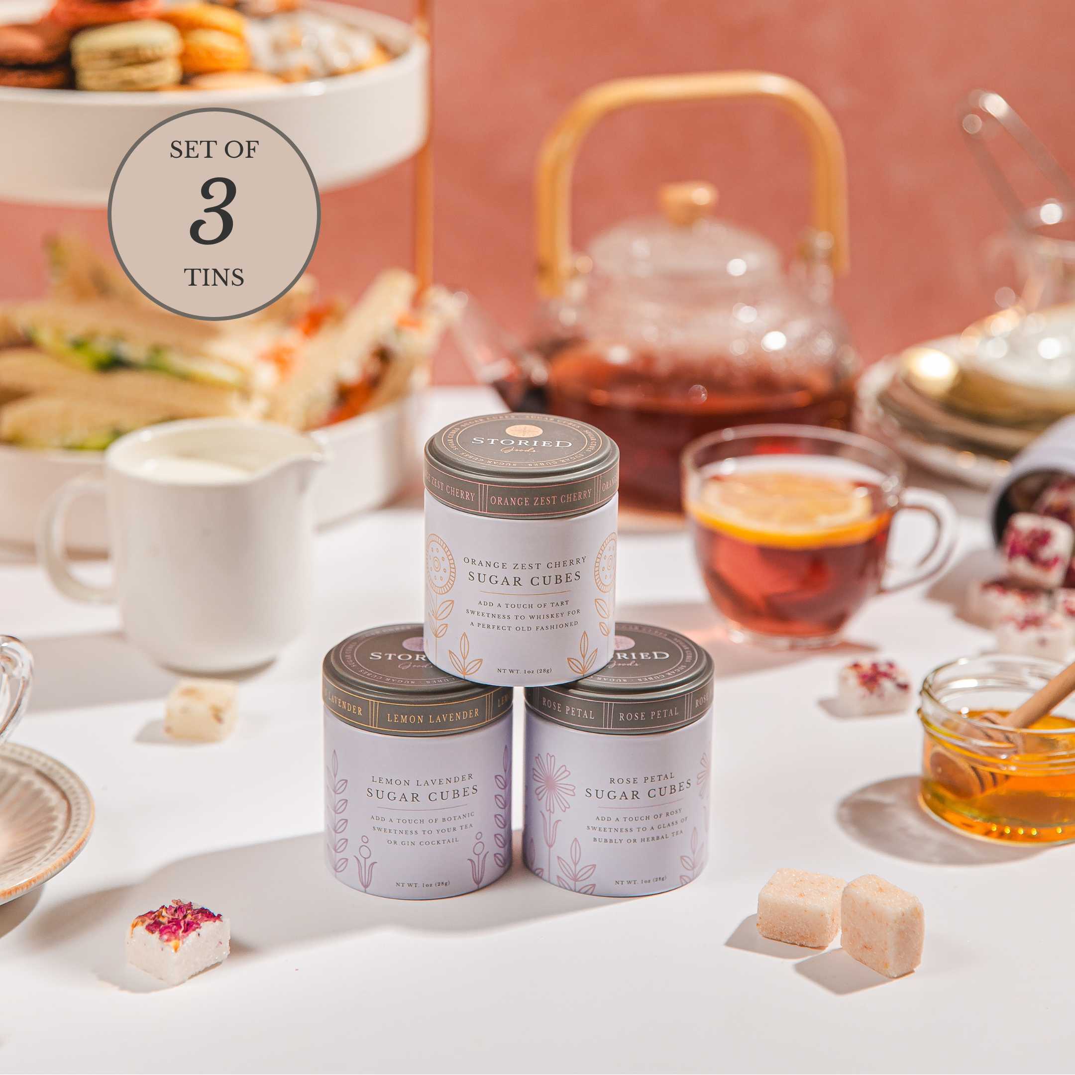 Tea Lovers Sugar Cube Bundle - Set of 3 Tins