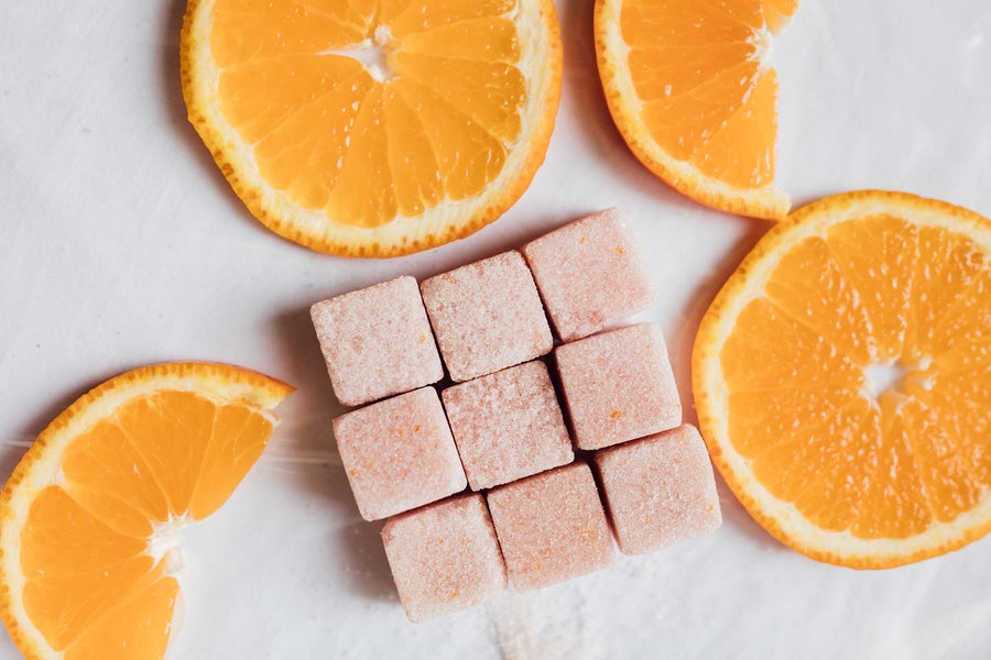 Orange-Cherry Sugar Cubes